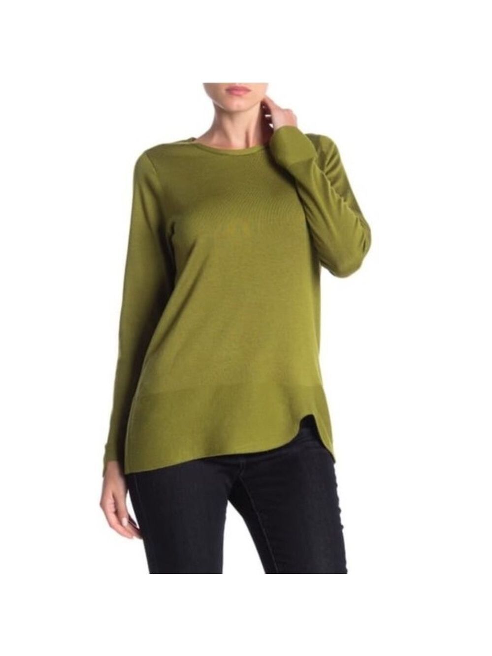 Cyrus Curved Hem Pullover Sweater